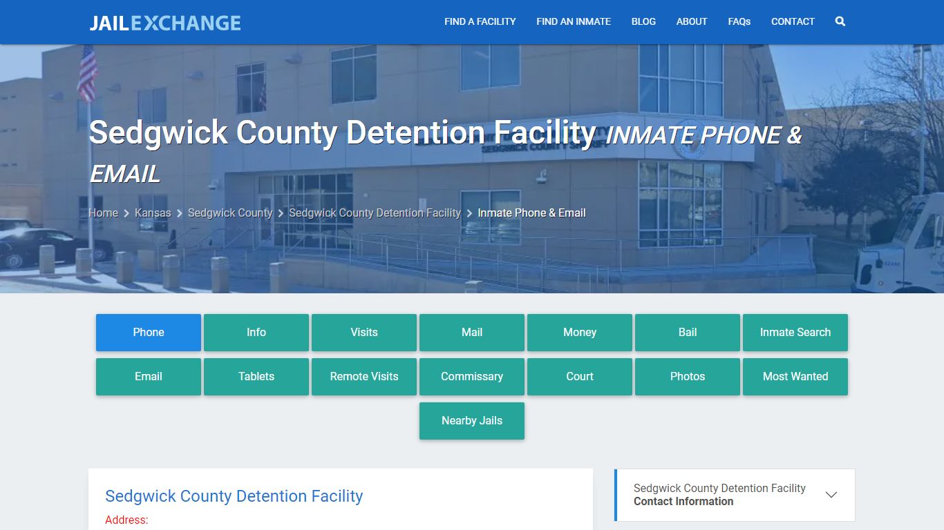 Inmate Phone - Sedgwick County Detention Facility, KS - Jail Exchange